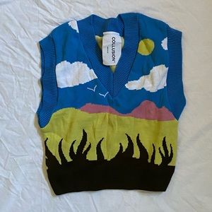 💛🧡💚💙 COLLUSION Sweater Vest